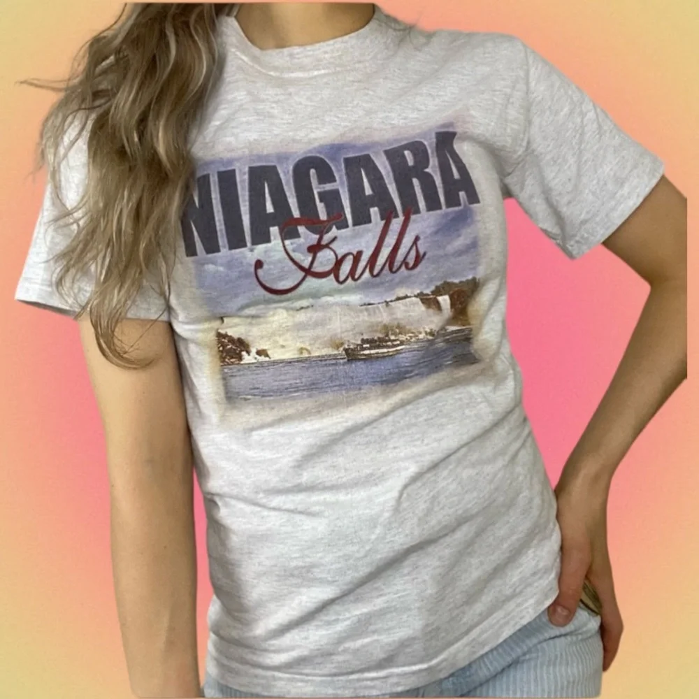 Vintage Y2k Niagara Falls Scene Graphic T-Shirt - Picture 2 of 11